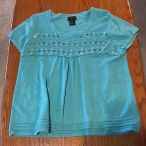 SHORT SLEEVE SWEATER